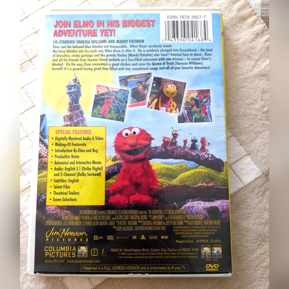 The Adventures of Elmo in Grouchland (DVD, 1999) Sesame Street Family Comedy - Picture 2 of 3